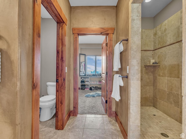 2894 E Cobblemoor Ln, Sandy, UT 84093 - full bath with a tile shower, toilet, and tile patterned flooring
