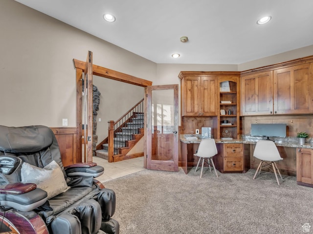 2894 E Cobblemoor Ln, Sandy, UT 84093 - office space featuring built in study area, recessed lighting, and light carpet