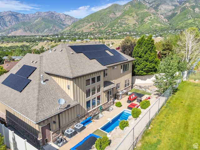 2894 E Cobblemoor Ln, Sandy, UT 84093 - view of subject property with a pool area and a mountainous background