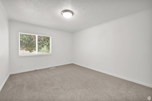 10679 S 2200 W, South Jordan, UT 84095 - carpeted spare room with a textured ceiling, crown molding, and baseboards