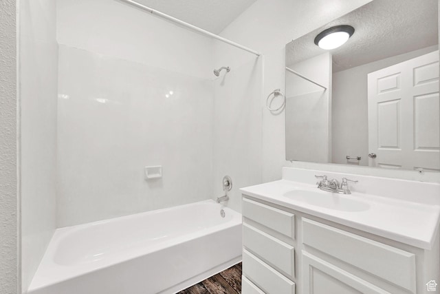 10679 S 2200 W, South Jordan, UT 84095 - bathroom featuring shower / bath combination, wood finished floors, and vanity