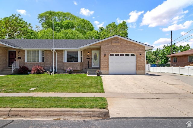 58 S 900 E, Spanish Fork, UT 84660 - single story home featuring an attached garage, driveway, entry steps, and brick siding