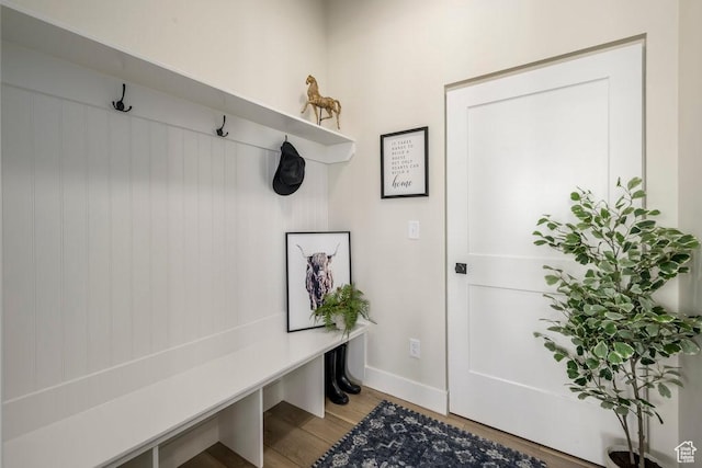 1104 N Windflower Ln Unit 127, Grantsville, UT 84029 - mudroom featuring wood finished floors and baseboards