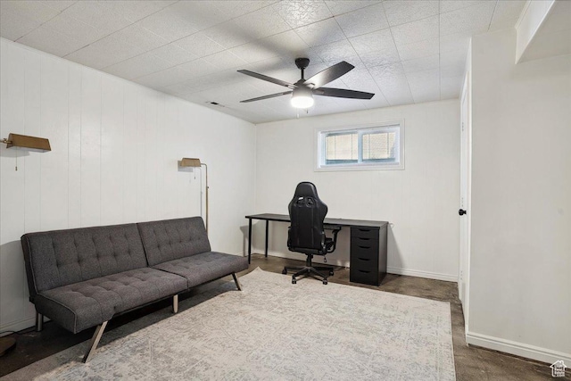 587 W 1460 N, Clinton, UT 84015 - office space featuring a ceiling fan and baseboards