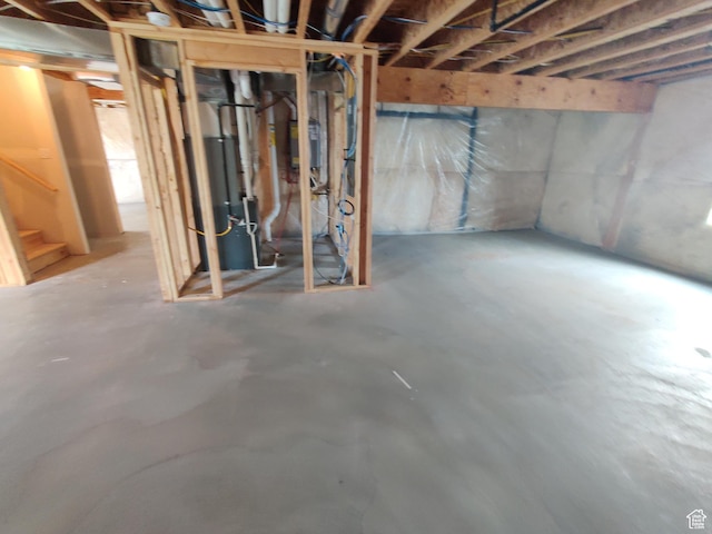 2132 N Elderberry Dr W, Saratoga Springs, UT 84045 - unfinished basement with stairway