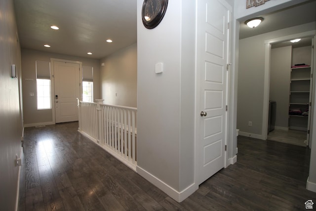 1457 W 400 S, Syracuse, UT 84075 - corridor with dark wood-type flooring, recessed lighting, and baseboards