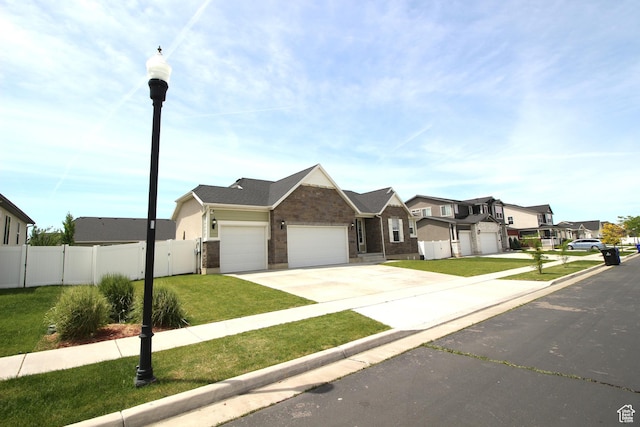 1457 W 400 S, Syracuse, UT 84075 - view of front of home featuring a garage, a residential view, driveway, and brick siding