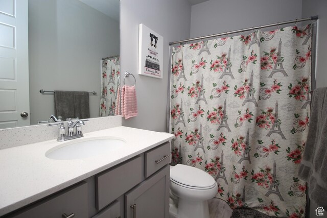 1457 W 400 S, Syracuse, UT 84075 - full bath with vanity, toilet, and curtained shower