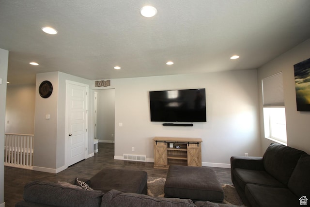 1457 W 400 S, Syracuse, UT 84075 - living area featuring recessed lighting, baseboards, and dark wood-type flooring