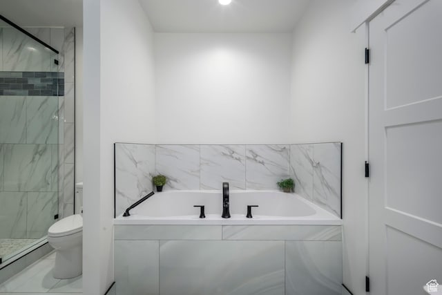 19722 Elkhorn Cir, Birdseye, UT 84629 - full bath with toilet, a garden tub, and a marble finish shower