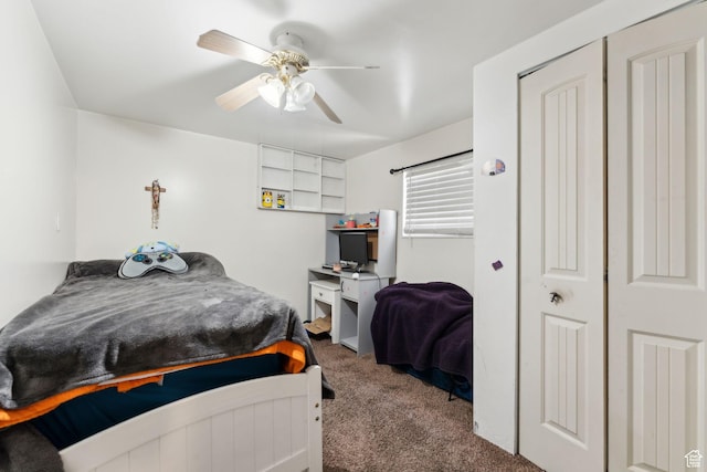 2120 Pingree Ave, Ogden, UT 84401 - carpeted bedroom featuring ceiling fan