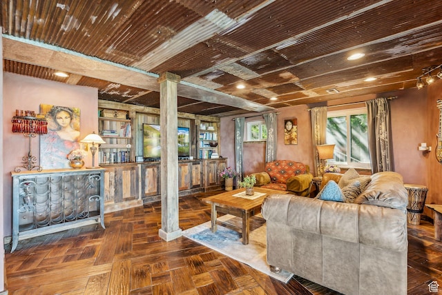 4774 S Oak Terrace Dr, Millcreek, UT 84124 - living room featuring wooden ceiling