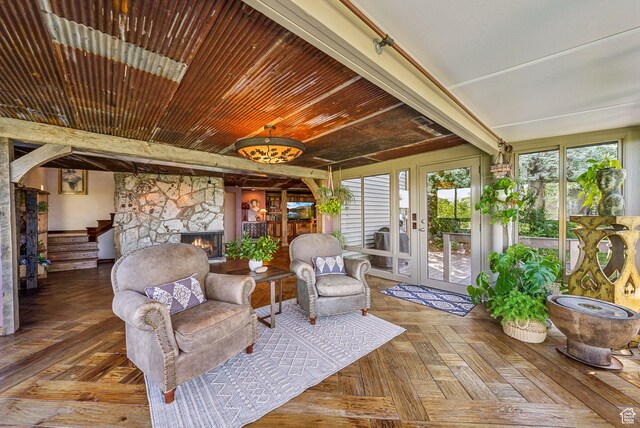 4774 S Oak Terrace Dr, Millcreek, UT 84124 - sunroom / solarium featuring french doors
