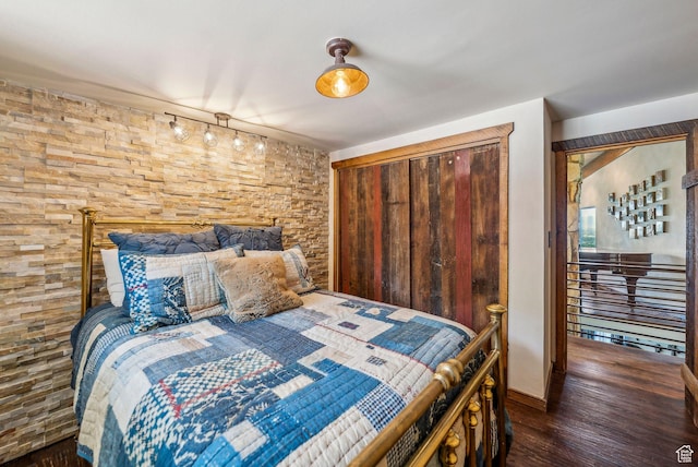 4774 S Oak Terrace Dr, Millcreek, UT 84124 - bedroom with wood finished floors, a closet, and baseboards