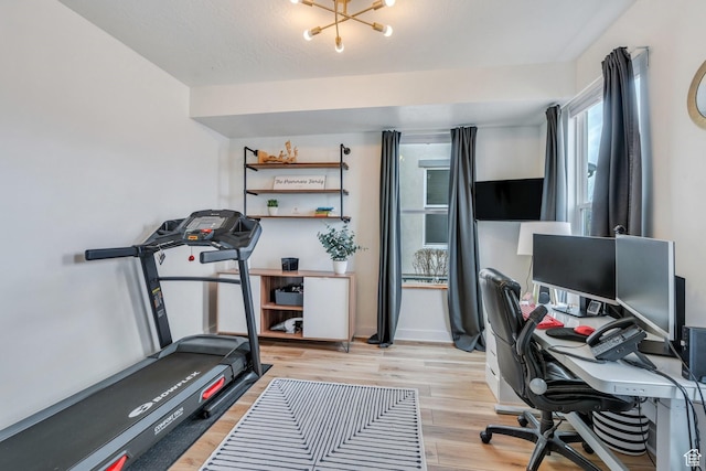 6439 W S Jordan Pkwy, South Jordan, UT 84009 - workout room with light wood finished floors