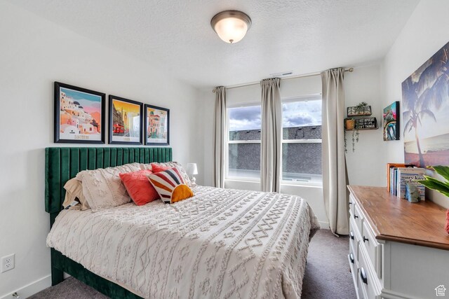 6439 W S Jordan Pkwy, South Jordan, UT 84009 - bedroom featuring carpet flooring, a textured ceiling, and baseboards