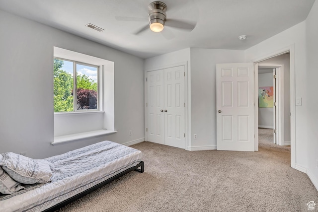 1162 E 1180 N, American Fork, UT 84003 - bedroom featuring carpet floors, a closet, baseboards, and ceiling fan