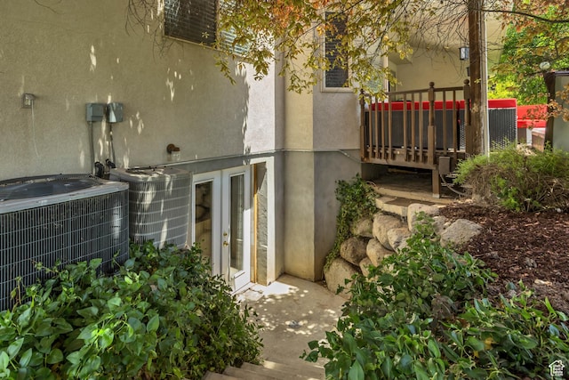 1162 E 1180 N, American Fork, UT 84003 - view of patio / terrace featuring central AC unit and french doors