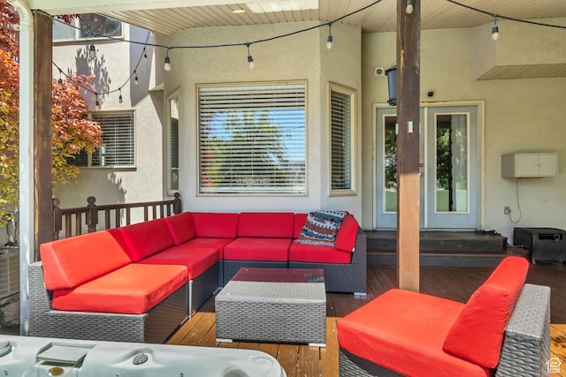1162 E 1180 N, American Fork, UT 84003 - view of patio / terrace featuring an outdoor living space and a wooden deck