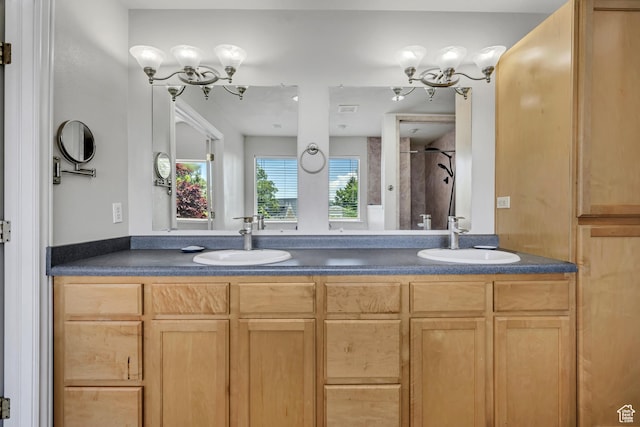 1162 E 1180 N, American Fork, UT 84003 - bathroom featuring double vanity and a shower