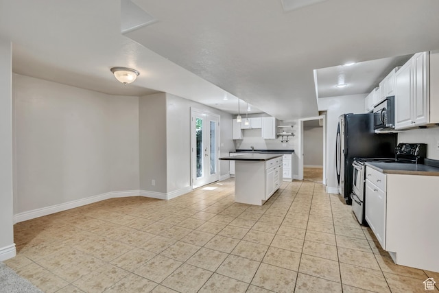 1162 E 1180 N, American Fork, UT 84003 - kitchen with appliances with stainless steel finishes, dark countertops, light tile patterned flooring, and white cabinets