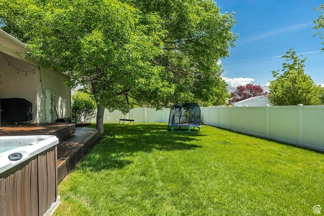 1162 E 1180 N, American Fork, UT 84003 - view of yard with a trampoline and a hot tub