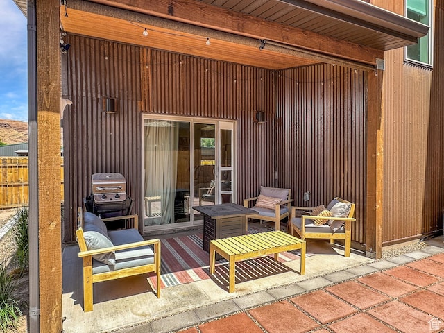 1005 S Valley View Ct, Moab, UT 84532 - view of patio / terrace featuring an outdoor living space