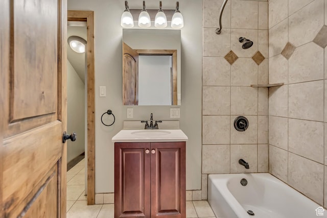 1675 S Beaver Bench Rd E Unit 1417, Heber City, UT 84032 - full bathroom with tile patterned floors, vanity, and tub / shower combination