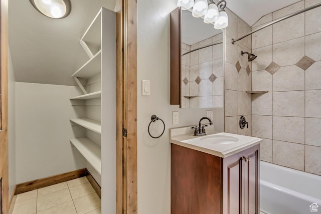 1675 S Beaver Bench Rd E Unit 1417, Heber City, UT 84032 - bathroom featuring vanity, shower / tub combination, and tile patterned flooring
