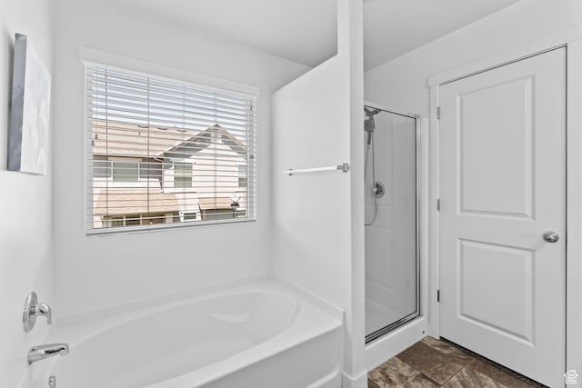 244 E Cordoba Dr, Saratoga Springs, UT 84045 - full bath with a bath, a stall shower, and plenty of natural light