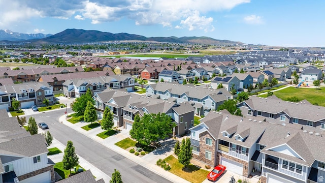 244 E Cordoba Dr, Saratoga Springs, UT 84045 - aerial view of residential area with a mountain backdrop