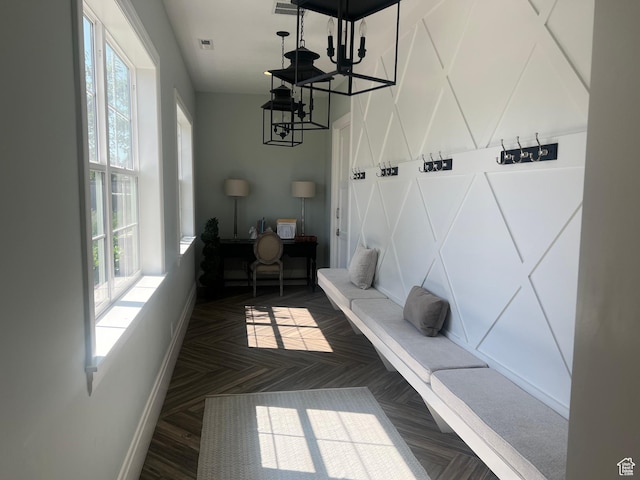 3256 W Harvest Chase Dr, South Jordan, UT 84095 - mudroom with plenty of natural light, a chandelier, and baseboards
