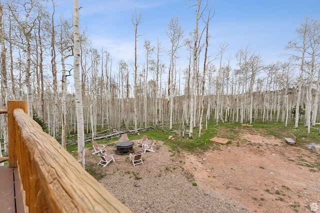 1085 Moose Hollow Rd, Robertson, WY 82944 - view of yard with a fire pit