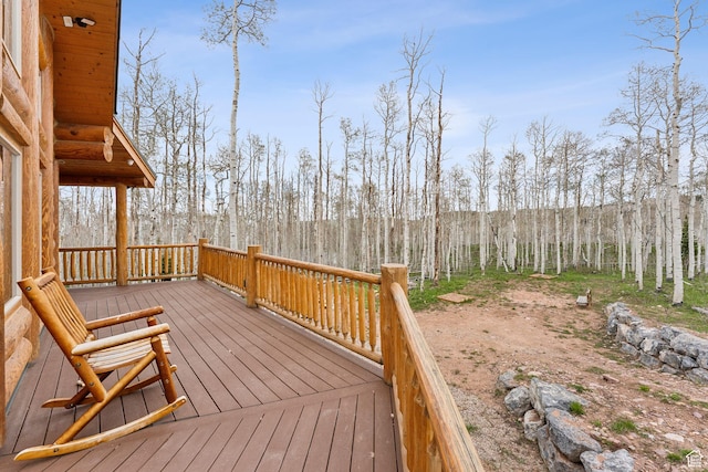 1085 Moose Hollow Rd, Robertson, WY 82944 - view of wooden terrace