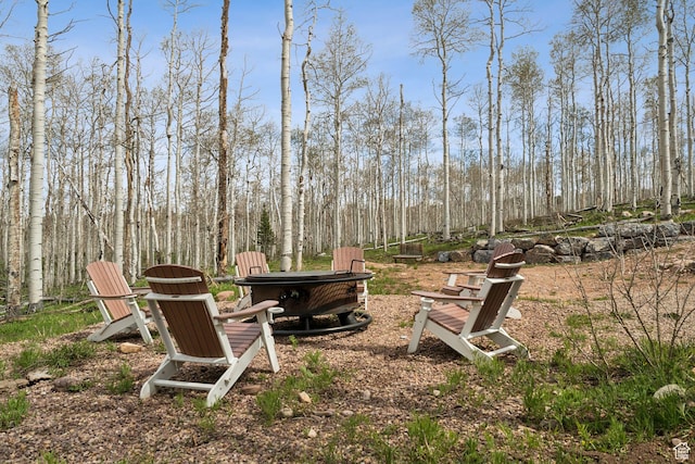 1085 Moose Hollow Rd, Robertson, WY 82944 - view of yard with a fire pit