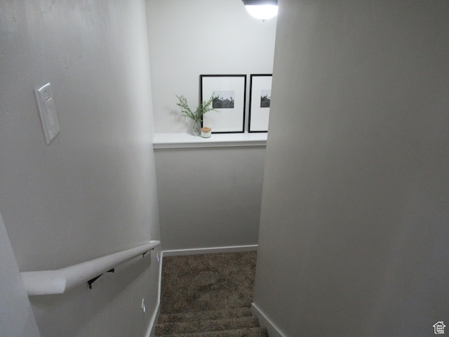 1377 Country Park Dr, Kaysville, UT 84037 - stairway featuring carpet floors and baseboards