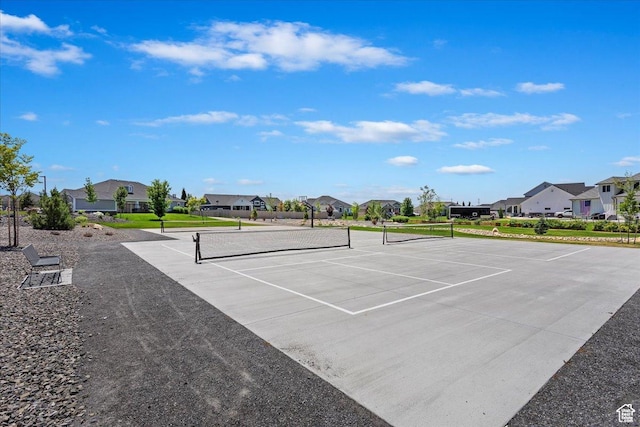 1377 Country Park Dr, Kaysville, UT 84037 - view of tennis court featuring a residential view