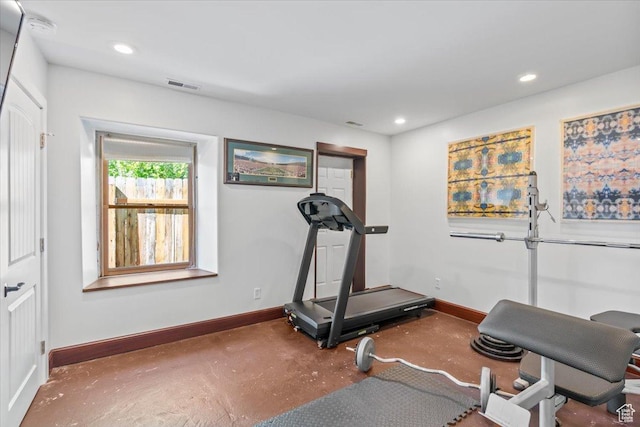 479 N Main St, Farmington, UT 84025 - workout area featuring baseboards and recessed lighting