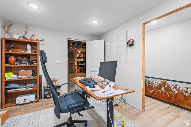 104 S 1250 E, Santaquin, UT 84655 - home office with light wood finished floors and recessed lighting