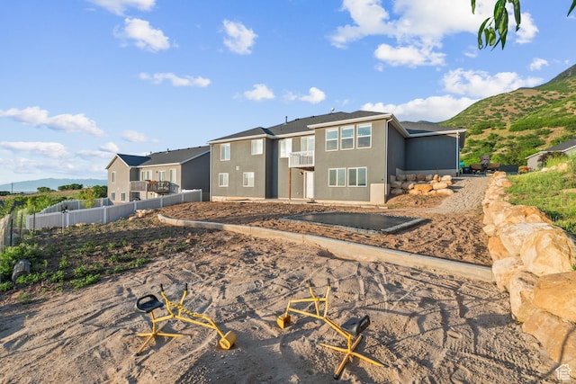 104 S 1250 E, Santaquin, UT 84655 - view of front of home with stucco siding and a mountain view