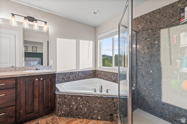 104 S 1250 E, Santaquin, UT 84655 - full bathroom with a shower stall, a bath, and vanity
