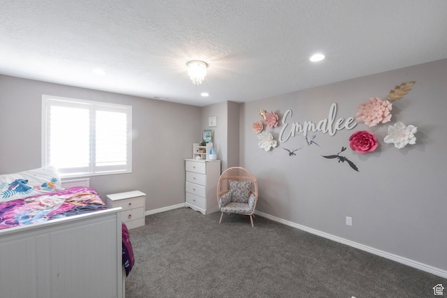 491 Travertine Way, Santaquin, UT 84655 - bedroom featuring carpet flooring, recessed lighting, baseboards, and a textured ceiling