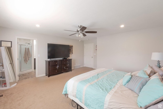 491 Travertine Way, Santaquin, UT 84655 - carpeted bedroom featuring recessed lighting, baseboards, and a ceiling fan