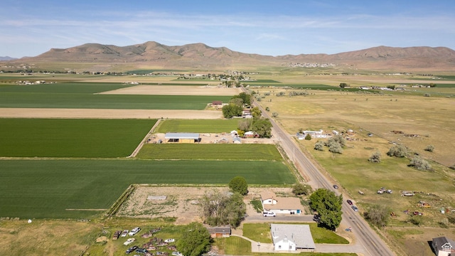 10205 W 10400 N, Tremonton, UT 84337 - aerial overview of property's location featuring rural landscape, mountains, and large plots for crops
