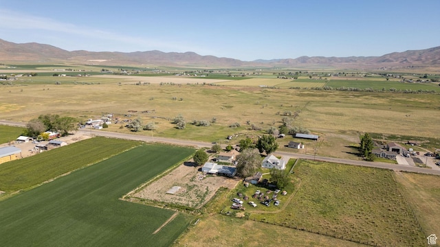 10205 W 10400 N, Tremonton, UT 84337 - aerial overview of property's location featuring rural landscape and mountains