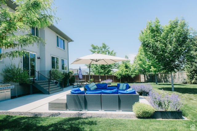 149 E 230 N, Vineyard, UT 84059 - view of patio with an outdoor living space and a grill