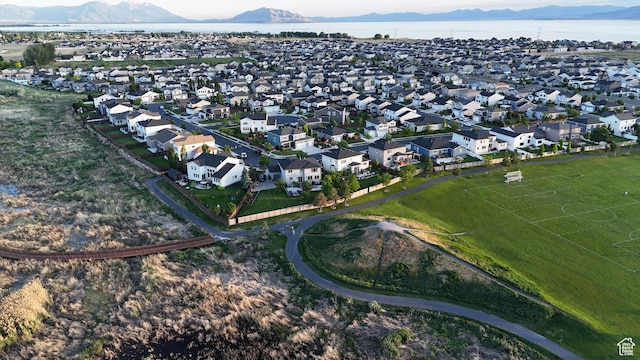 149 E 230 N, Vineyard, UT 84059 - aerial view of property's location featuring a water and mountain view and nearby suburban area