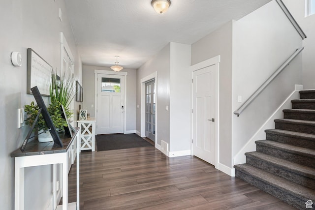 149 E 230 N, Vineyard, UT 84059 - entryway with stairway, dark wood-style flooring, and baseboards