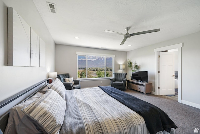 149 E 230 N, Vineyard, UT 84059 - carpeted bedroom with a ceiling fan, baseboards, recessed lighting, and a textured ceiling