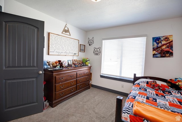 343 W Deer Creek Trl, Salem, UT 84653 - bedroom with carpet flooring, baseboards, and a textured ceiling